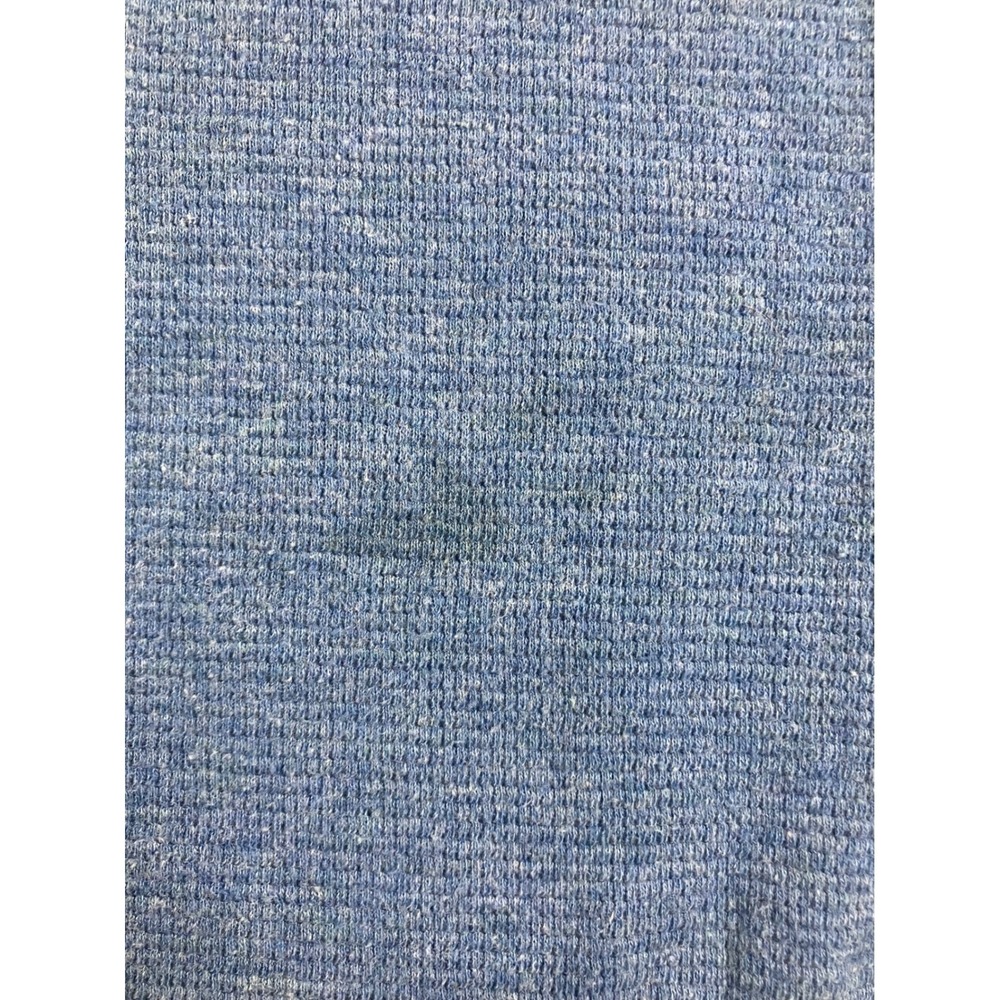 LL Bean Womens XL Pet Blue Waffle Knit Henley Long Sleeve Thermal Top 284110 - Picture 4 of 8